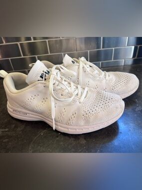 APL Women's White Knit Athletic Sneakers